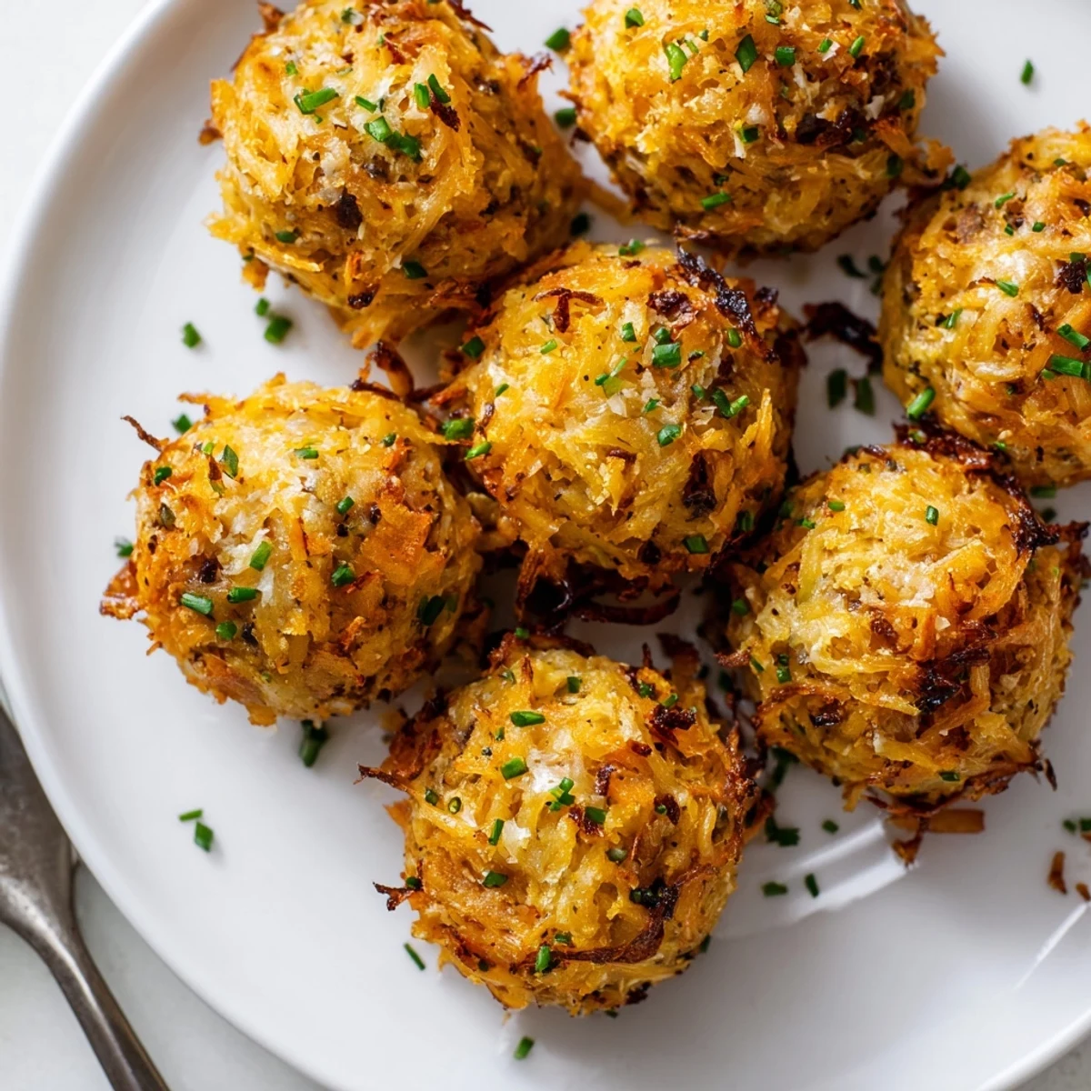 Savory Spicy Ranch Cheddar Muffin Balls baking on a sheet, golden and cheesy.  