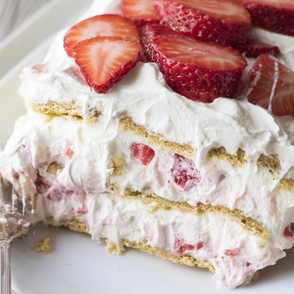 Delicious Strawberry Lemonade Icebox Cake perfect for hot summer days and gatherings.