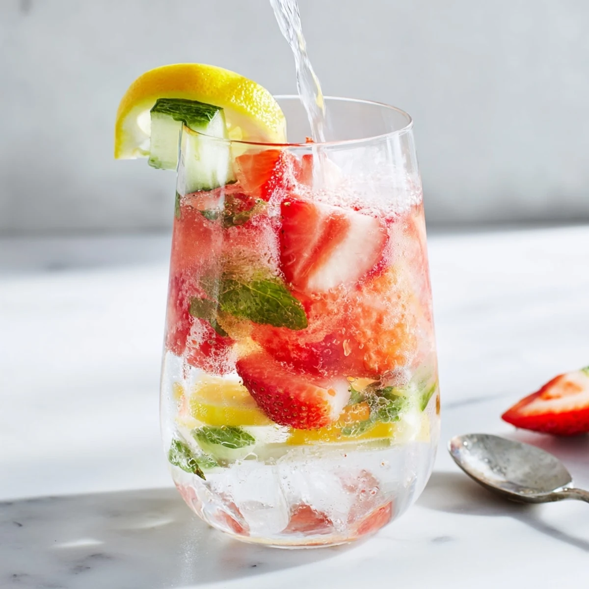 Crisp and hydrating mocktails featuring vibrant cucumber and citrus slices for summer refreshment.