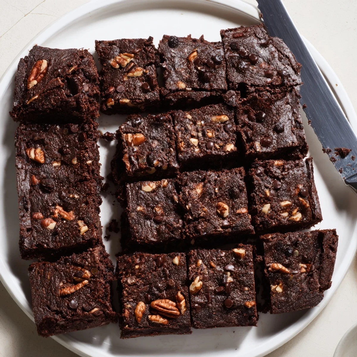 Rich zero-waste brownies made with nut-milk pulp for guilt-free indulgence.  