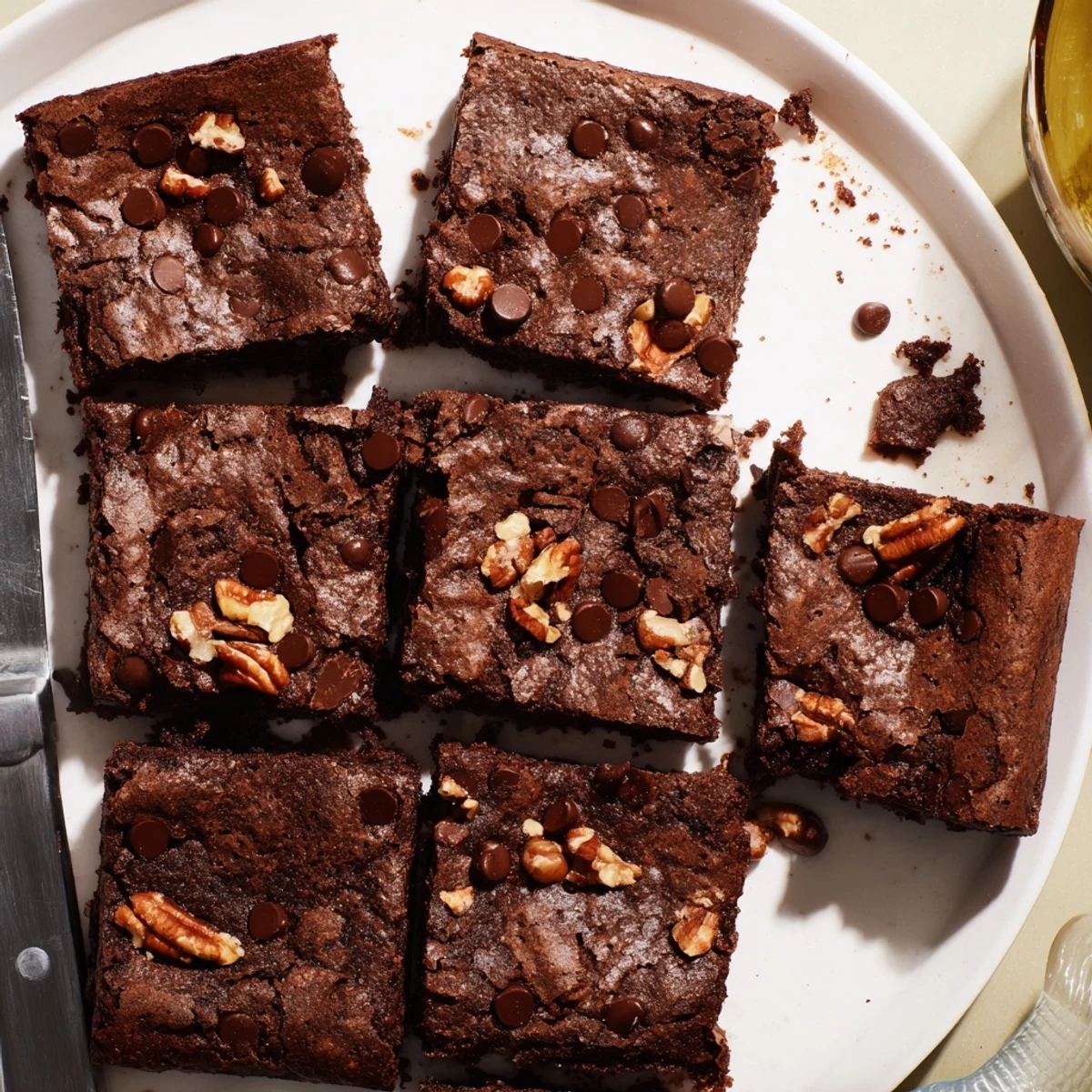 Decadent brownies using leftover nut-milk pulp, perfect with a scoop of ice cream.  