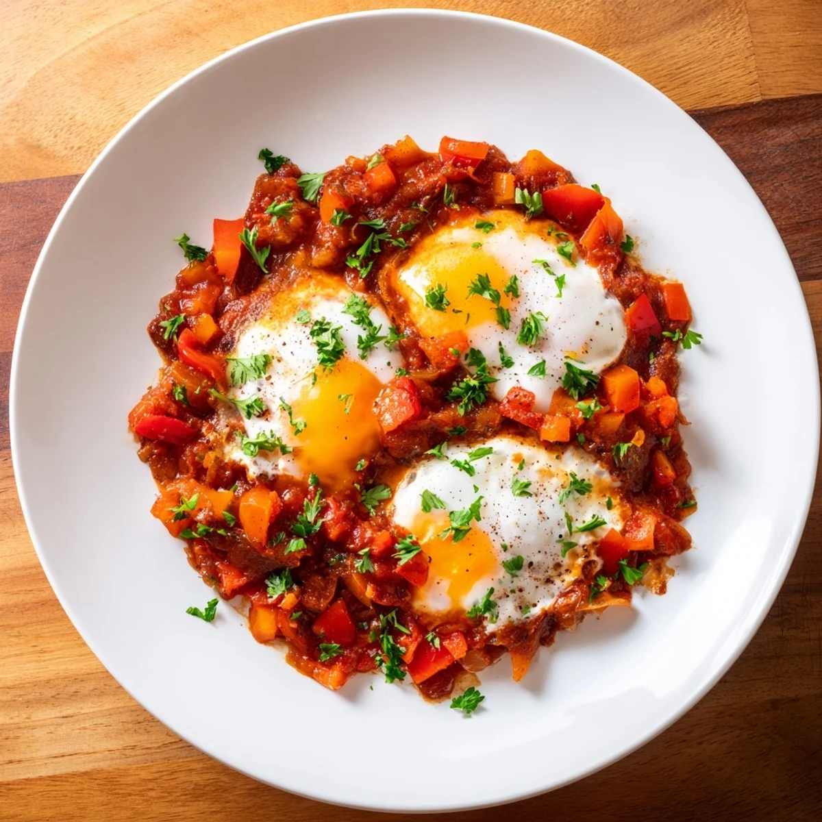 Savoury Baked Eggs Tomato