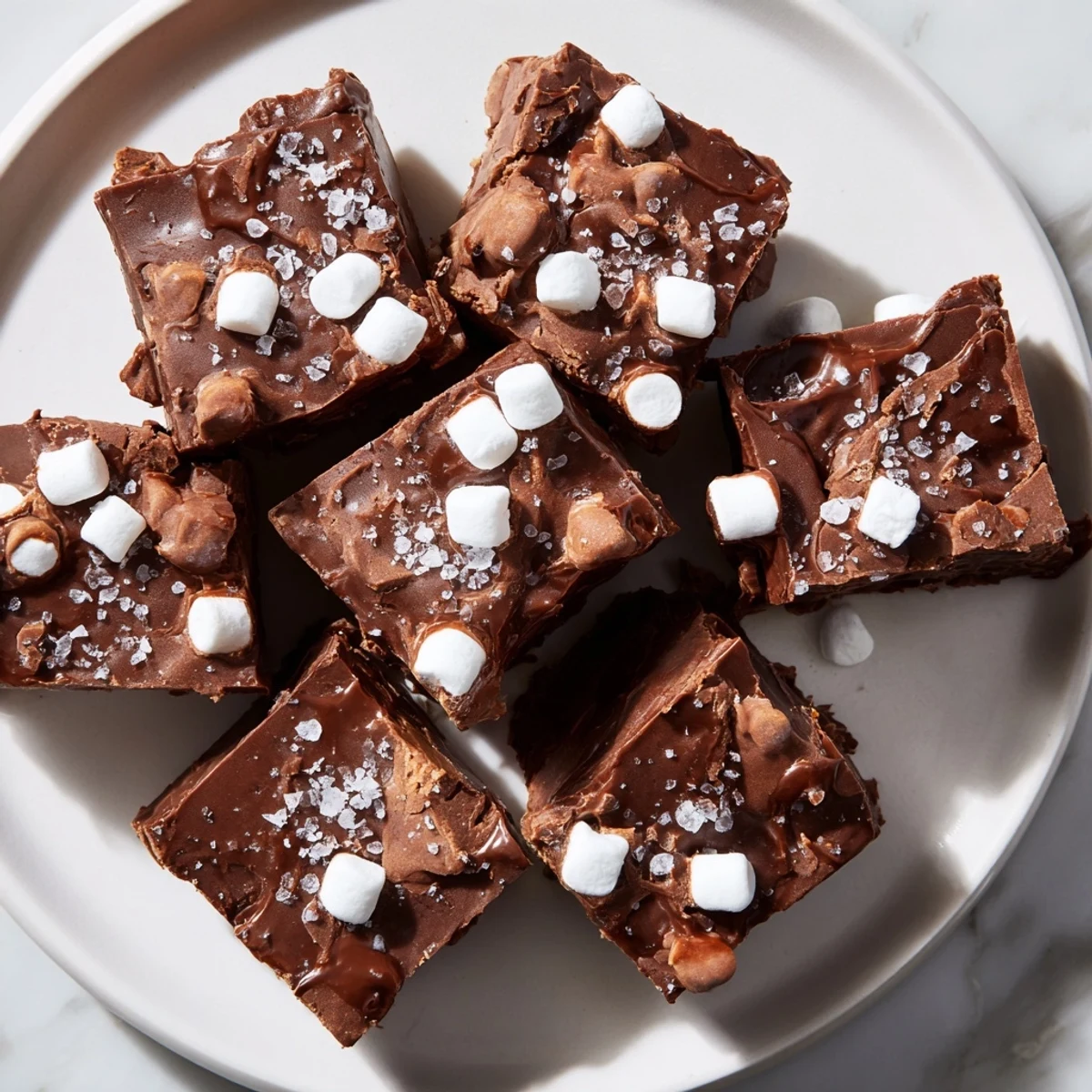 Creamy, decadent Easy Marshmallow Fudge, swirled with mini marshmallows, ready from the microwave in minutes.