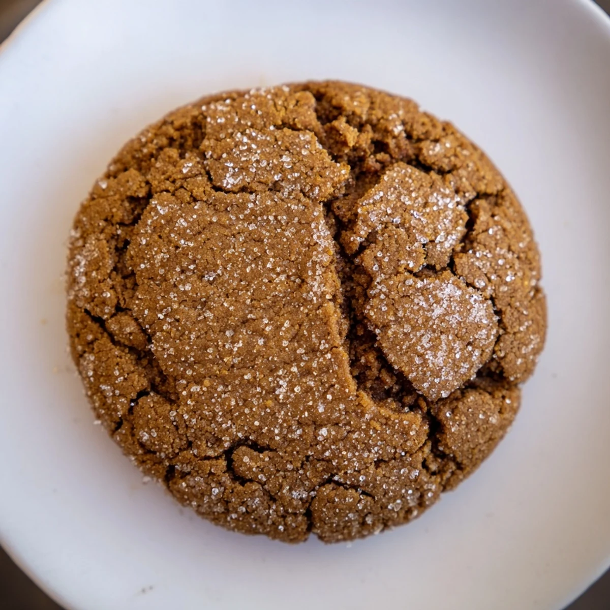 Close-up of freshly baked Chewy Soft Molasses Cookies, golden brown and perfectly spiced for dessert.