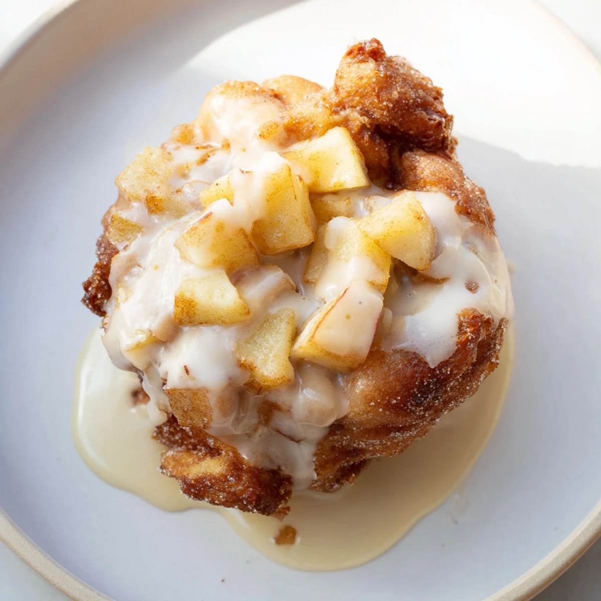 Enjoy delicious and easy homemade apple fritters, with lightly spiced batter and a sweet glaze drizzle.