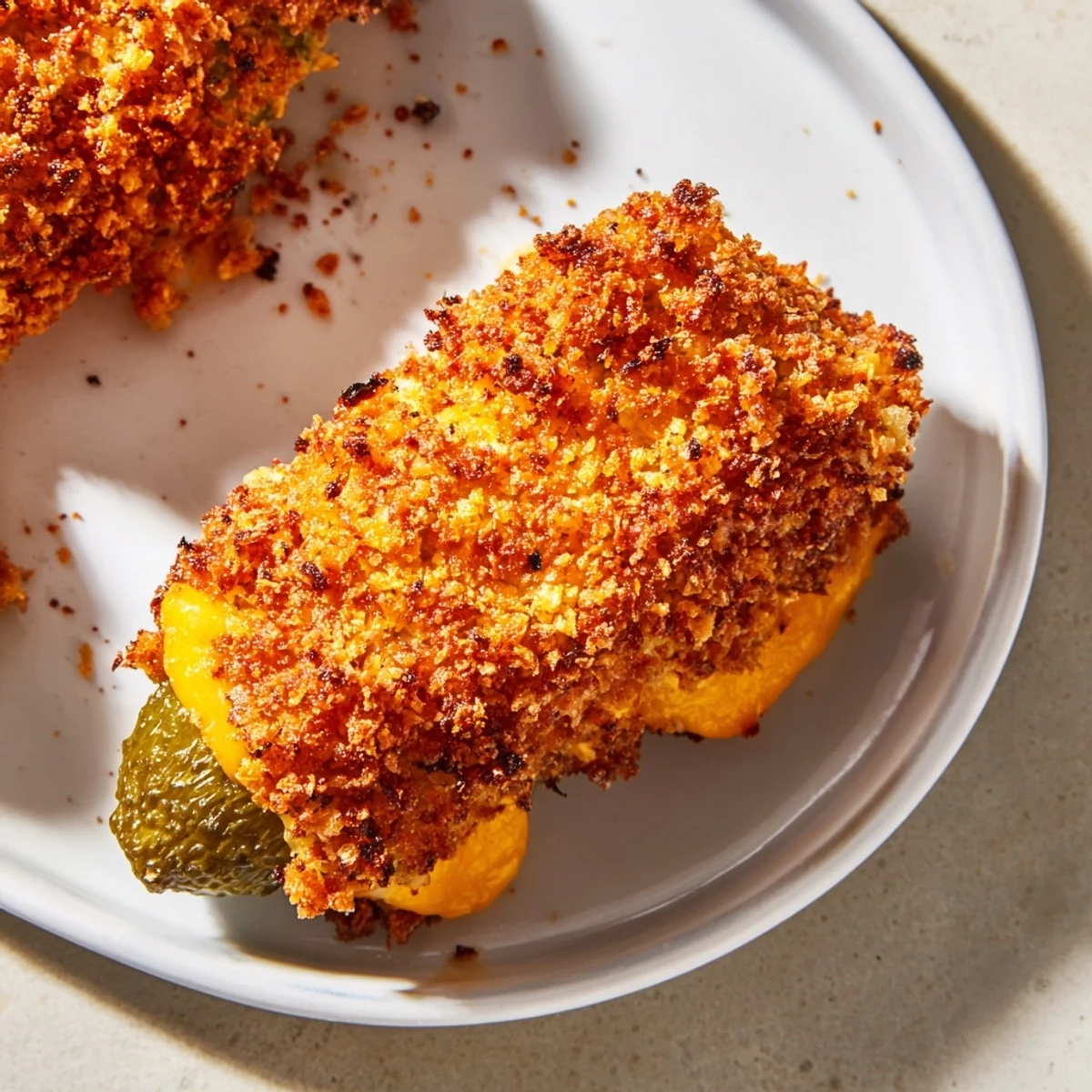 Crispy Cheese Wrapped Pickles