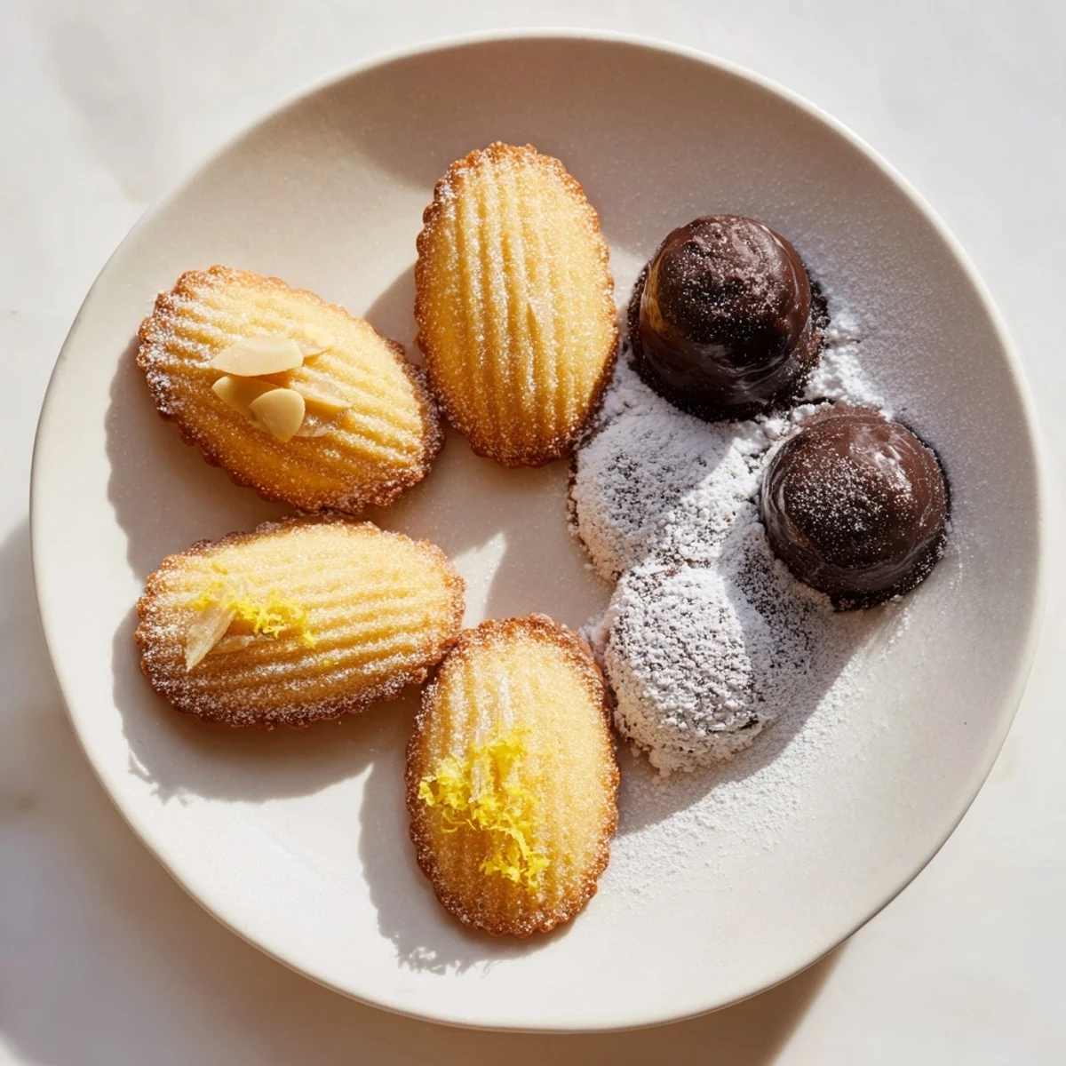 A gorgeous platter of Mignardises Bonne Année 2026: assorted French sweets, perfect for any celebration.