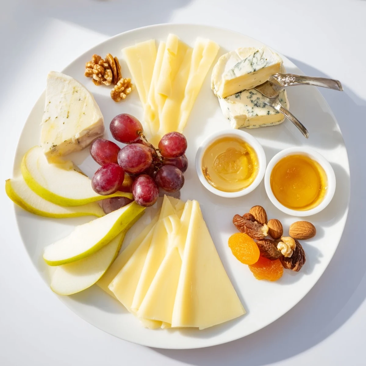Artfully arranged Cœur Passion cheese platter, inviting you to enjoy creamy cheeses and fresh accompaniments.