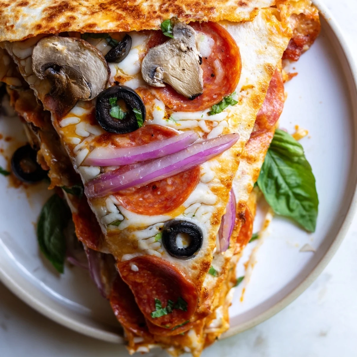 Cheesy Tortilla Pizza Wrap
