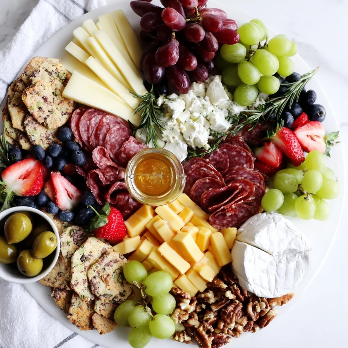 Quick Charcuterie Snack Board, vibrant with cheeses, meats, and fresh fruits, ready to enjoy.
