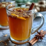 Dandelion root tea with ginger and turmeric, a warming, anti-inflammatory herbal drink in a rustic mug.