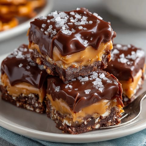Chewy Peanut Butter Pretzel Chocolate Bites recipe: easy no-bake cookies, close-up shot.