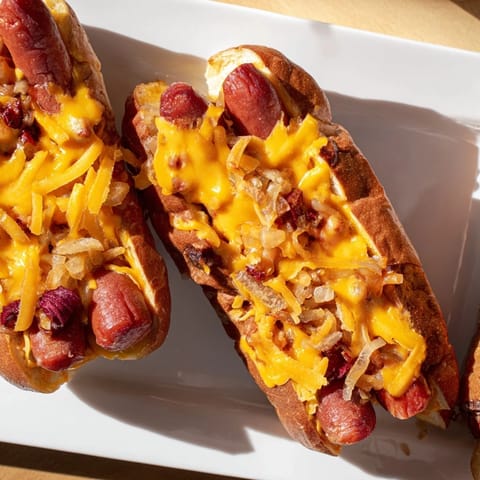 Chili Dog Cheesy Bake