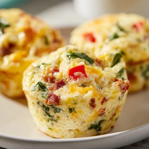 Warm, cheesy One-Pot Breakfast Casserole Muffins, a hearty and convenient grab-and-go breakfast option.