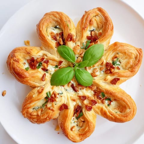 Poinsettia Puff Pastry Appetizer