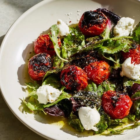 Charred Tomato Burrata Salad