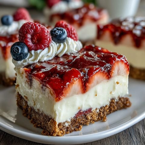 Fourth of July No-Bake Cheesecake