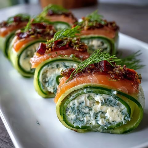 Smoked salmon and cucumber cream cheese pinwheels with dill, rolled in soft tortillas for a refreshing appetizer.