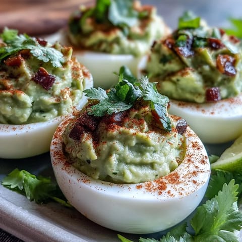 Guacamole Stuffed Deviled Eggs
