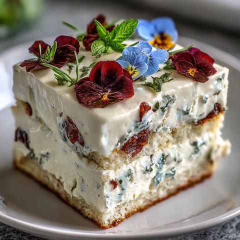 Spring Cake Edible Flowers Lemon