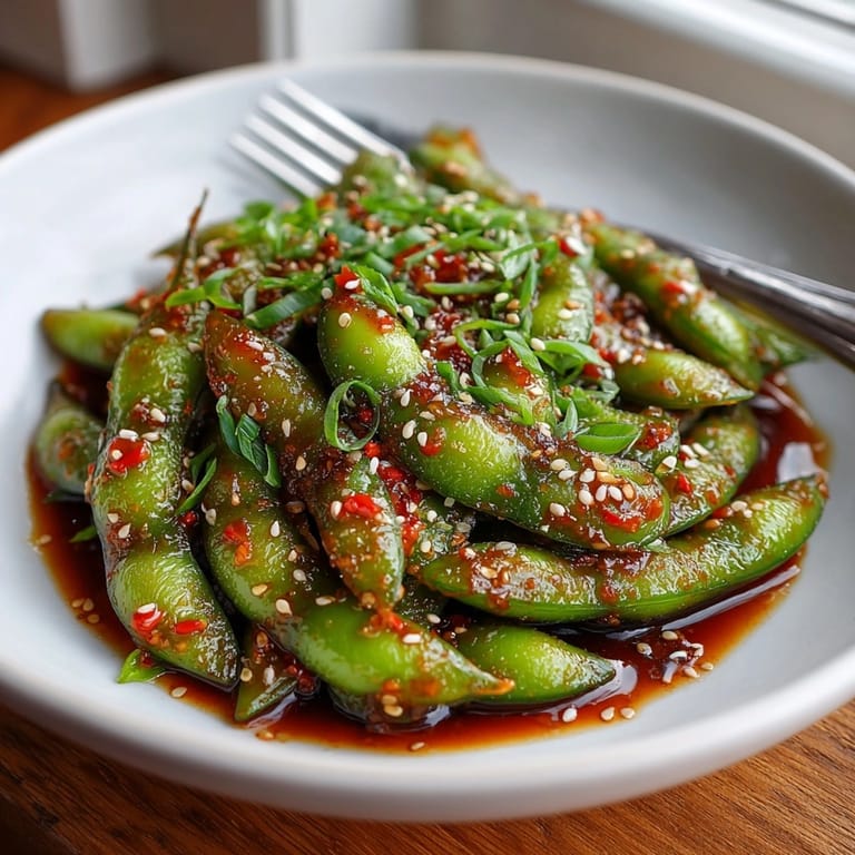 Homemade Sweet Chili Edamame Bean Poppers recipe: vibrant, crunchy, and ready to share.