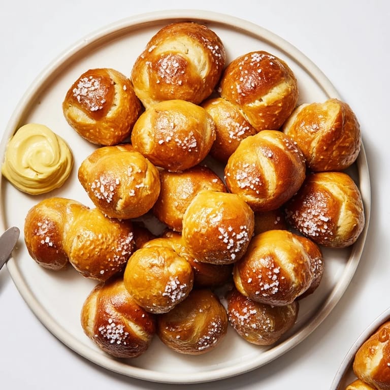 Freshly baked Holiday Snack Pretzel Bites, perfect for festive gatherings and dips.
