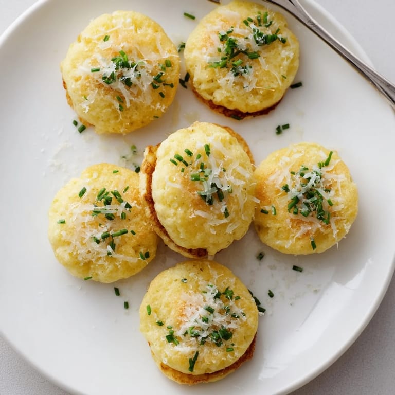 Golden brown truffle oil biscuits drop scones, a savory twist on traditional scones.