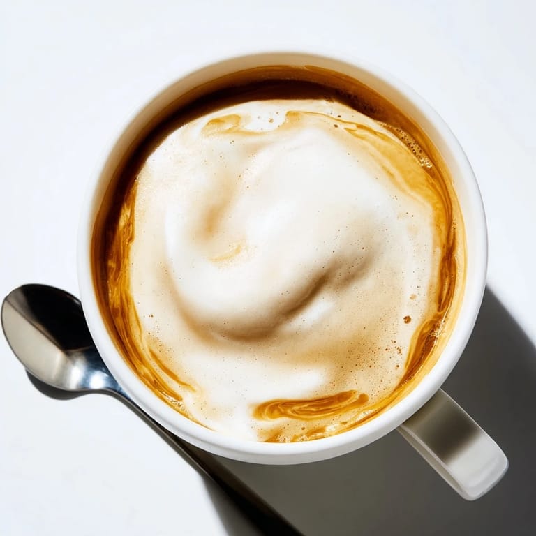 A creative Onion Latte blending caramelized onions with espresso and creamy milk.  