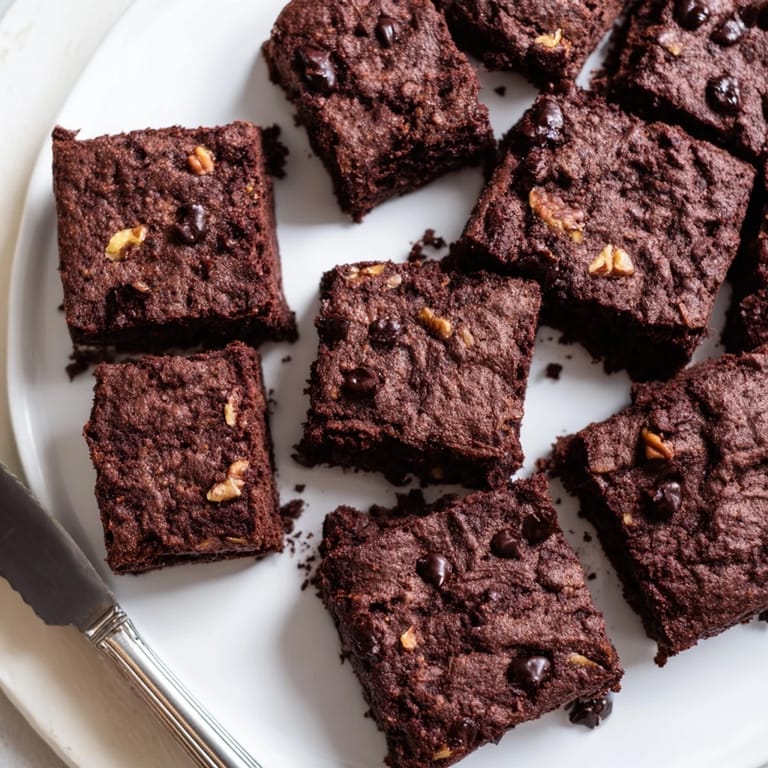 Fudgy zero-waste brownies, vibrant with chocolate, easy to make and enjoy!