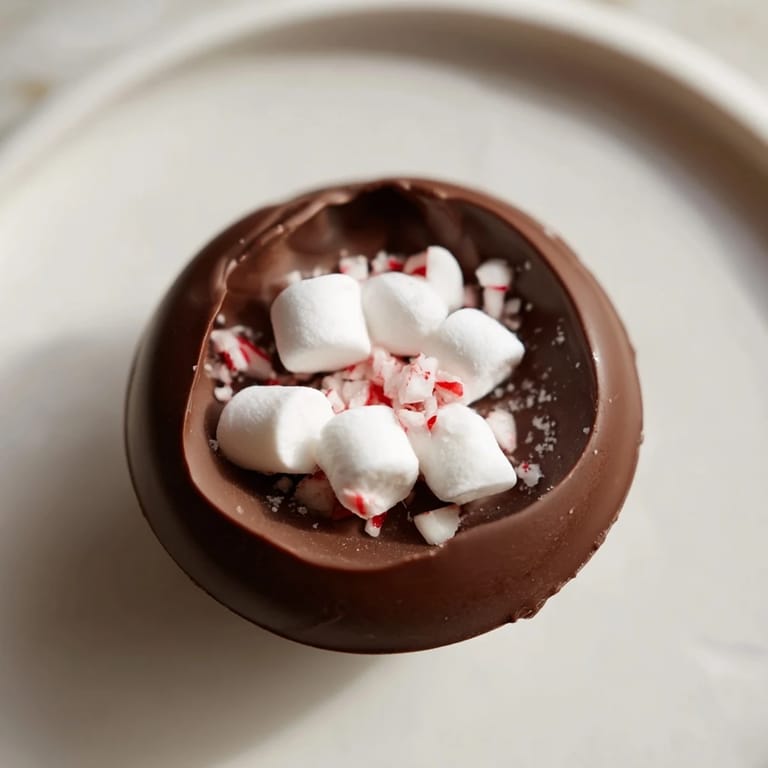 A close-up of a finished Budget-Friendly Hot Cocoa Bomb Cup, overflowing with cocoa and marshmallows.