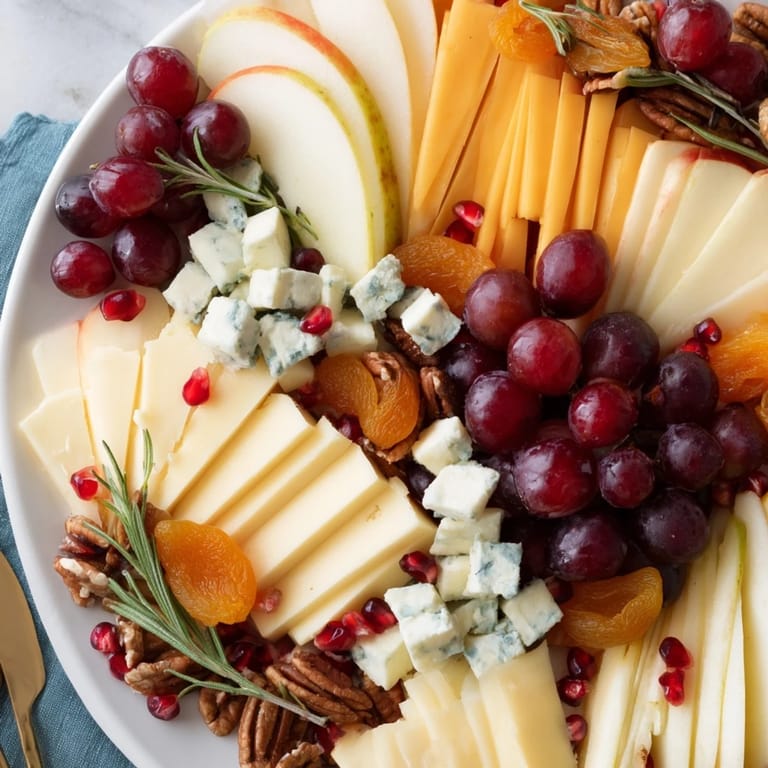 Beautifully arranged Winter Wonderland Snack Board showcases apples, grapes, and nuts—a sensory delight for holiday celebrations.