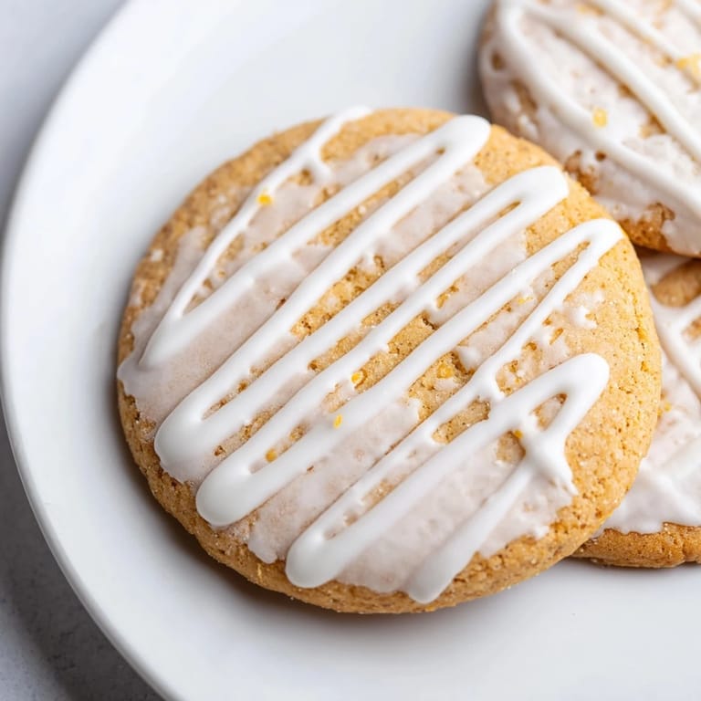 Homemade Holiday Cookies with Icing Drizzle, glistening with a creamy drizzle, perfect for sharing during the holidays.