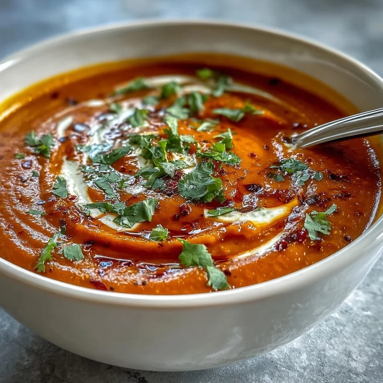 Smooth Carrot Celeriac Chilli Soup, a warming spiced pot perfect for lunch.