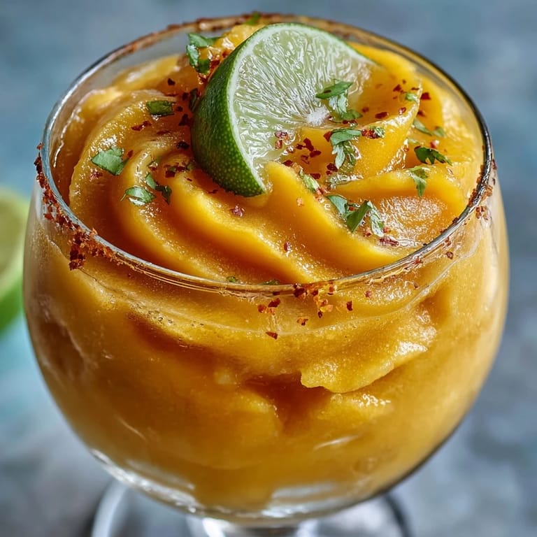 Enjoy a taste of summer with this sweet and spicy Mango Margarita Slushie.